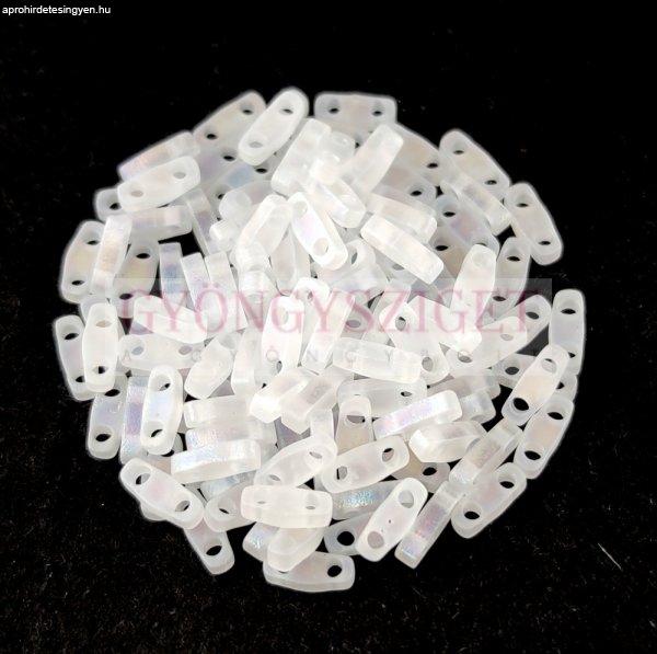 Miyuki Quarter Tila gyöngy - 131fr - Matte Transparent Crystal AB - 1.2 x 5mm