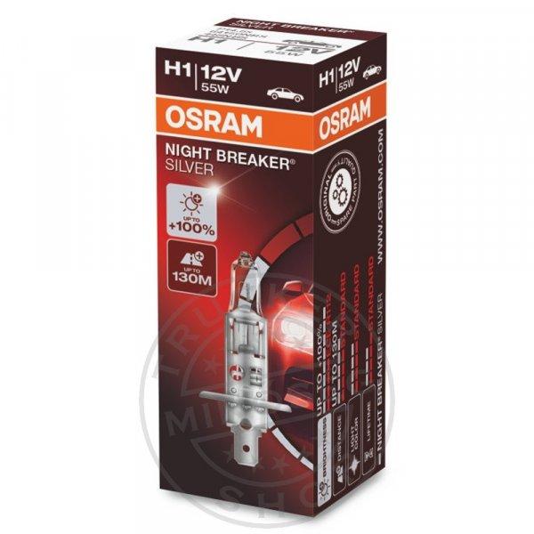 Osram Night Breaker Silver 12V H1 izzó +100%