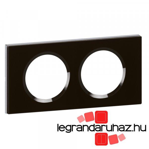 Legrand Céliane kettős keret, feketeüveg, Legrand 069302