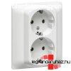 Legrand Galea Life 2X2P+F aljzat, csavaros, fehr, Legrand 7