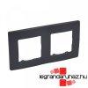 Legrand Nilo kettes keret, matt fekete, Legrand 397032