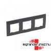 Legrand Nilo hrmas keret, matt fekete, Legrand 397033