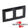 Legrand Nilo kettes keret, onyx fekete, Legrand 397052