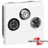 Legrand Program Mosaic TV-RD-SAT aljzat vgzr, 2m, fehr, 