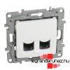 Legrand Nilo 2xRJ45 Cat.6 UTP csatlakozaljzat, fehr, Legr