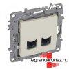 Legrand Nilo 2xRJ45 Cat.6 UTP csatlakozaljzat, bzs, Legra