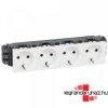 Legrand Program Mosaic 4x2P+F DLP aljzat, snezett, csavaros