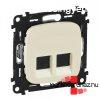 Legrand Valena Allure 2xRJ45 Cat. 6A STP csatlakozaljzat el