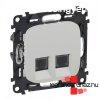 Legrand Valena Allure 2xRJ45 Cat. 6A STP csatlakozaljzat fe