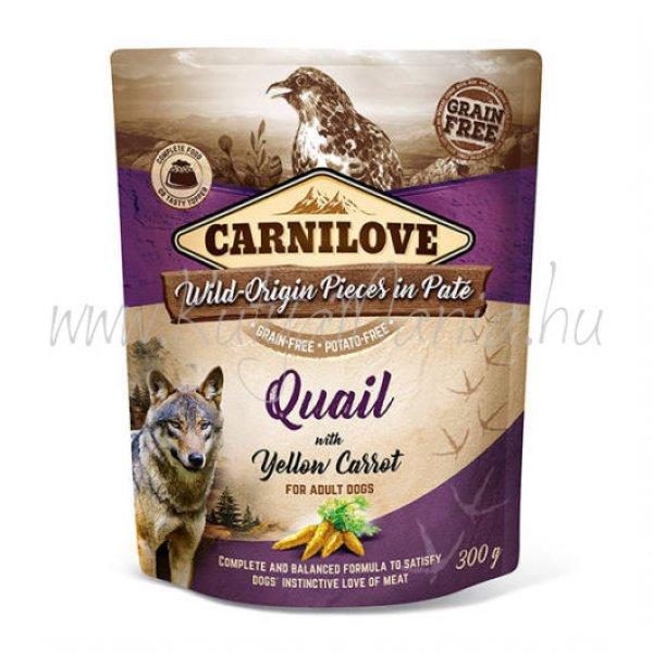 Carnilove Adult tasakos Paté - fürj sárgarépával 300g