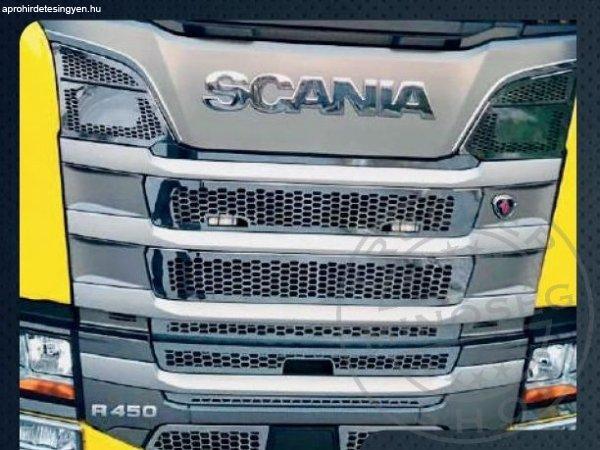 Scania R450 inox hűtőrács szett