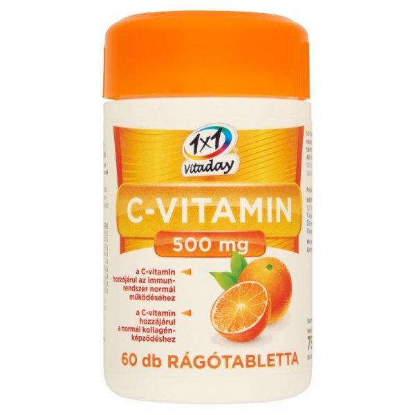 1x1 Vitaday C-vitamin 500 mg rágótabletta narancs ízű (60 db)