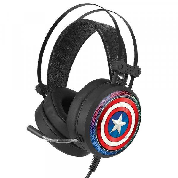 Marvel fejhallgató - Amerika Kapitány 001 USB-s gamer fejhallgató RGB színes
LED világítással, állítható mikrofonnal (MHPGCAPAM001)