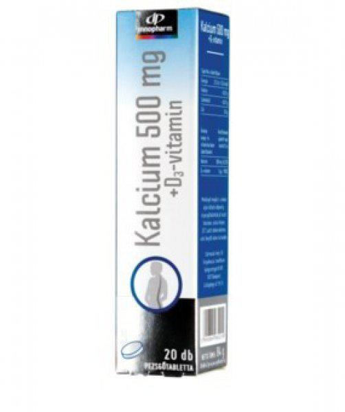 Innopharm Pezsgőtabletta Calcium 500 mg + D3 vitamin (20 db)