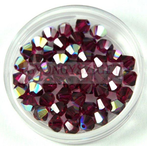 Swarovski bicone 4mm - Ruby AB