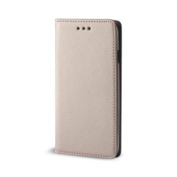 Smart magnet Sony Xperia 1 oldalra nyíló mágneses könyv tok szilikon
belsővel arany