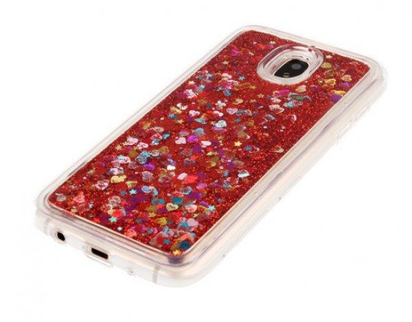 Liquid Glitter - Samsung G973F Galaxy S10 piros szilikon tok