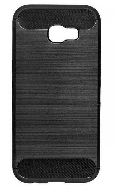 Samsung A730 A8 Plus (2018) Carbon vékony szilikon tok fekete