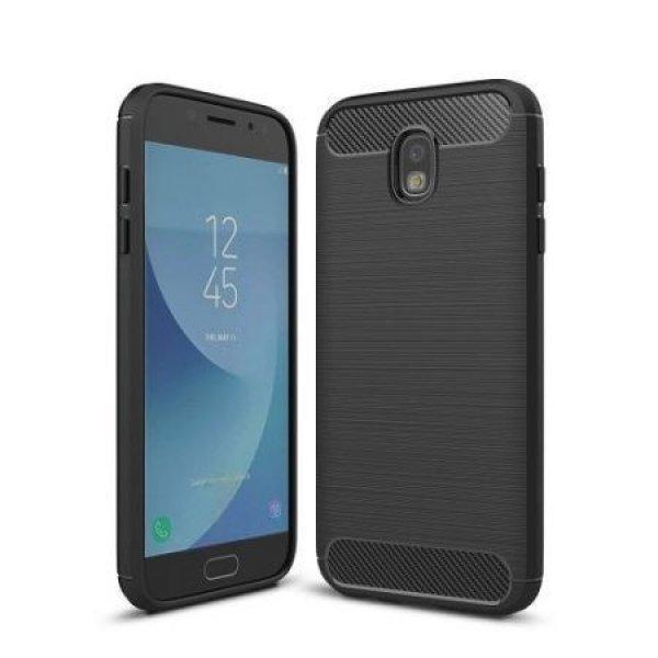 Samsung A750 Galaxy A7 (2018) Carbon vékony szilikon tok fekete
