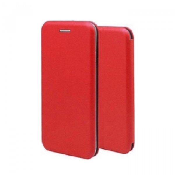 Forcell Elegance Apple iPhone 12 / 12 Pro 2020 (6.1) oldalra nyíló mágneses
könyv tok szilikon belsővel piros