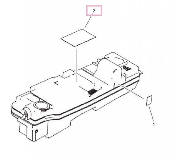 CA FB6-3882 Label waste box IRC2880