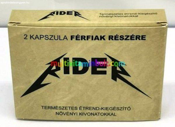 Rider 2 db kapszula - potencia növelése, erős vágyfokozás természetes
összetevőkkel, férfiaknak