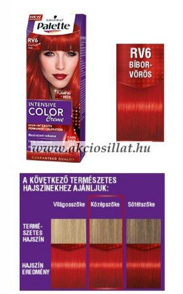 Schwarzkopf Palette Intensive Color Creme RV6 Bíbor Vörös krémhajfesték