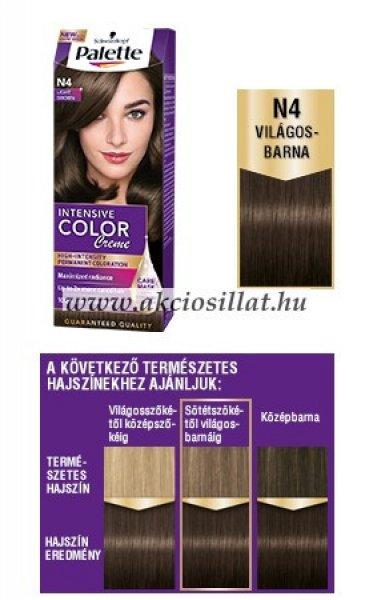 Schwarzkopf Palette Intensive Color Creme N4 Világosbarna krémhajfesték