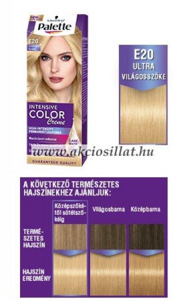 Schwarzkopf Palette Intensive Color Creme E20 Ultra világosszőke
krémhajfesték