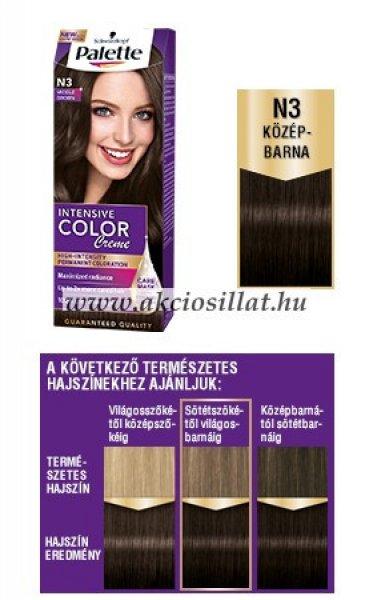 Schwarzkopf Palette Intensive Color Creme N3 Középbarna krémhajfesték