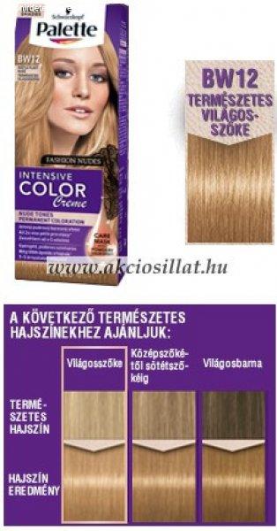 Schwarzkopf Palette Intensive Color Creme BW12 Természetes Világosszőke
krémhajfesték