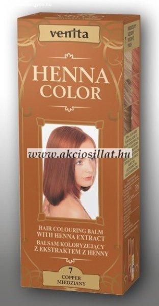 Venita Henna Color gyógynövényes krémhajfesték 75ml 7 Copper Rézvörös