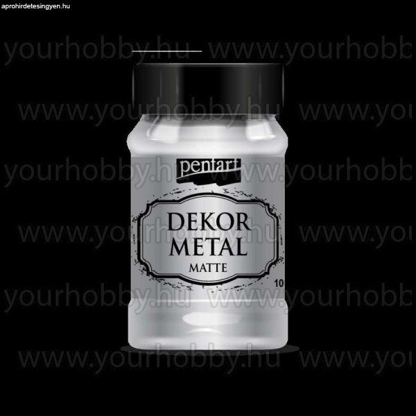 Pentart Dekormetál matt festék 100ml - Ezüst