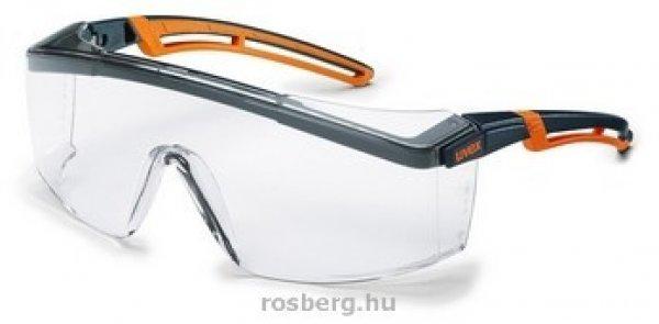 MV szemüveg 9164187 UVEX ASTROSPEC 2.0 víztiszta lencse, FEKETE-SZÜRKE KERET
