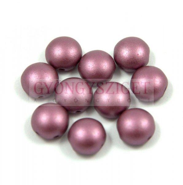 Candy - Cseh préselt kétlyukú gyöngy - Pastel Burgundy - 8mm