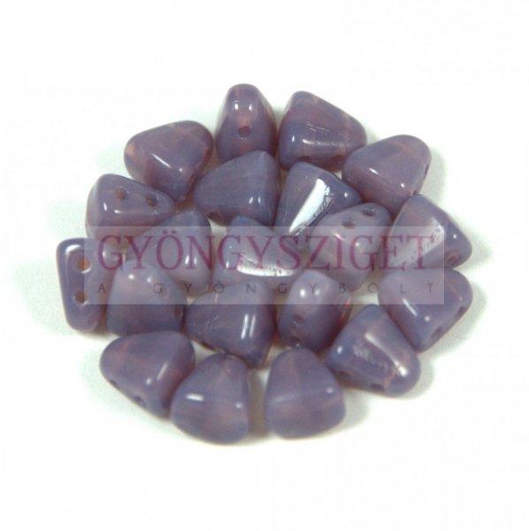 Nib-Bit - Czech Pressed 2 Hole Bead - 6x5mm - Amethyst