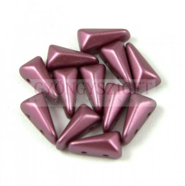 Vexolo cseh préselt 2lyukú gyöngy - Pastel Burgundy - 5x8mm