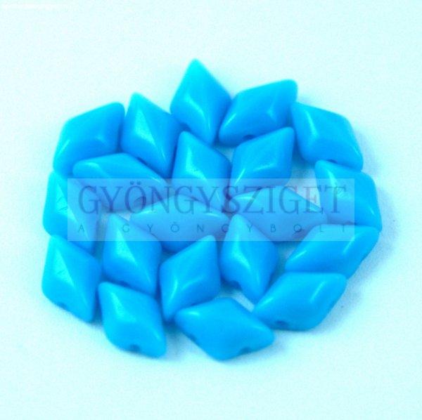 Gemduo cseh préselt üveggyöngy - Turquoise Blue - 5x8 mm