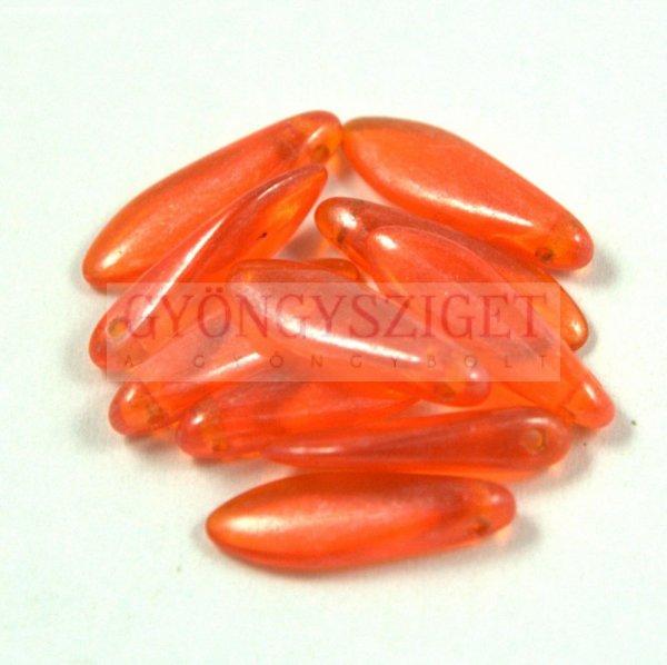 Lándzsa (szirom) cseh préselt üveggyöngy - Hyacint lüszter -5x16mm