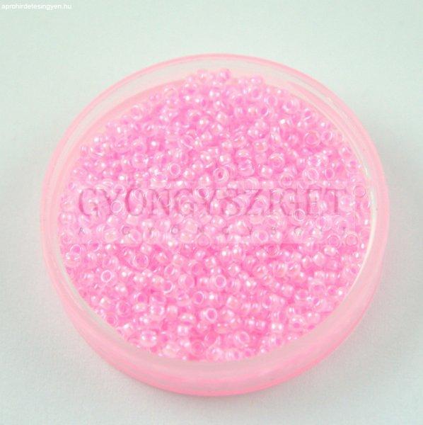 Miyuki kásagyöngy - 207 - Pink Lined Crystal - méret:15/0