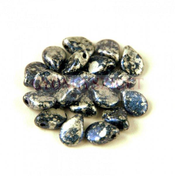 Pip cseh préselt üveggyöngy - Tweedy Blue - 5x7mm