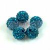 Kztes strasszos goly - Indicolite - 10mm
