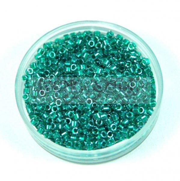 Miyuki delica gyöngy 0918 - Teal Lined Crystal Luster - 11/0