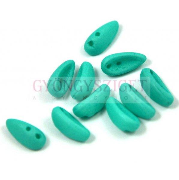 Chilli - cseh préselt kétlyukú gyöngy - pastel turquoise green - 4x11mm
