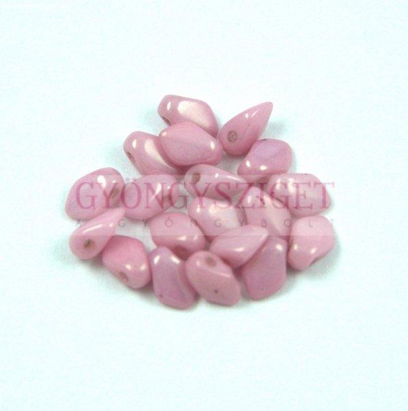 Gekko - cseh préselt szirom gyöngy - White Pink Luster - 3x5mm