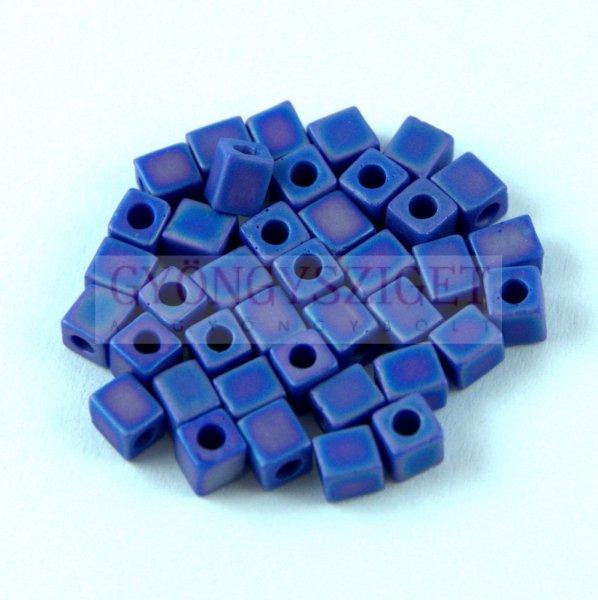Miyuki kocka gyöngy - 0414fr - Matte Opaque Cobalt AB - 4mm