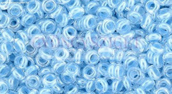 Toho demi round gyöngy - 1079 - Baby Blue Lined Crystal - 8/0