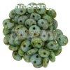 Cseh prselt ktlyuk lencse gyngy - Turquoise Picasso -6mm