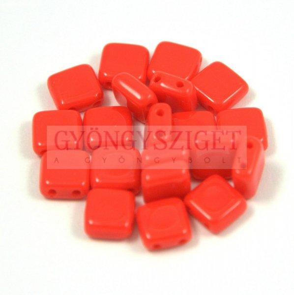 Tile gyöngy - Opaque Red - 6x6mm