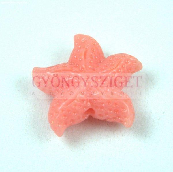 Gyanta gyöngy - tengeri csillag - Rose - 22mm